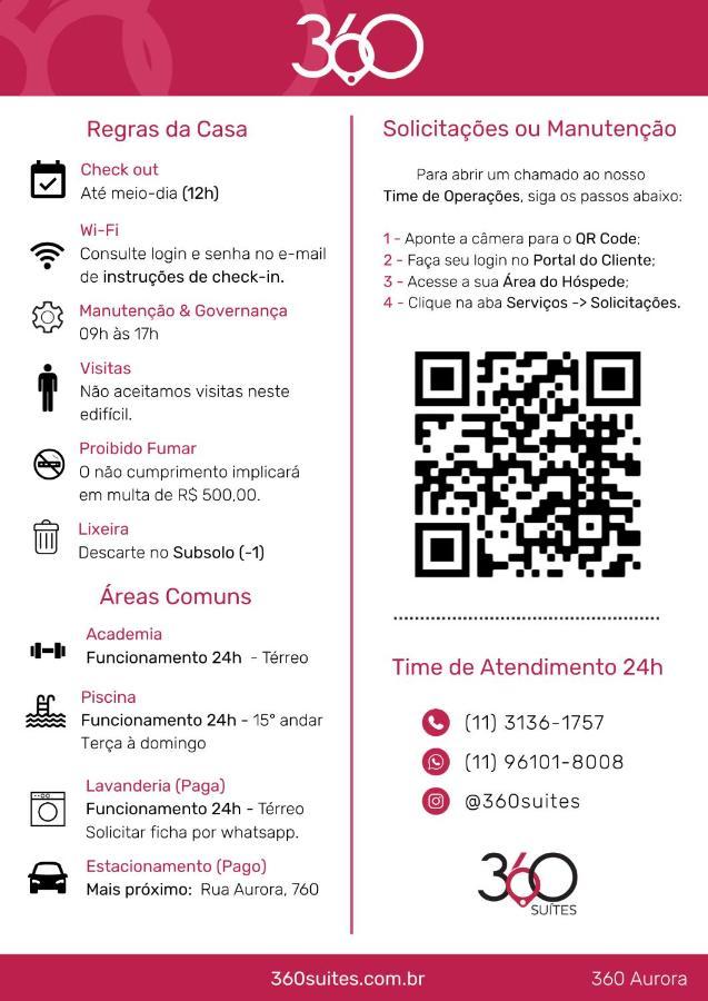 360 Suites Aurora Republica - Apartamentos Mobiliados 圣保罗 外观 照片